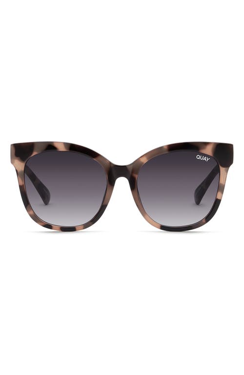 Quay It's My Way 53mm Gradient Cat Eye Sunglasses In Milky Tortoise/smoke