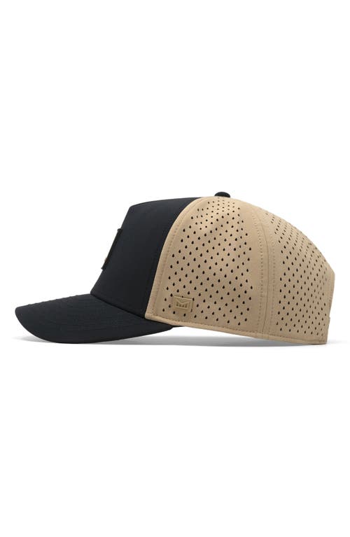 Shop Melin Odyssey Stacked Hydro Performance Snapback Hat In Dark Khaki/black