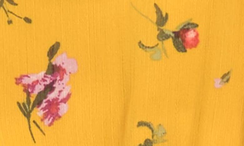Shop Trixxi Kids' Floral Chiffon Romper In Yellow Floral