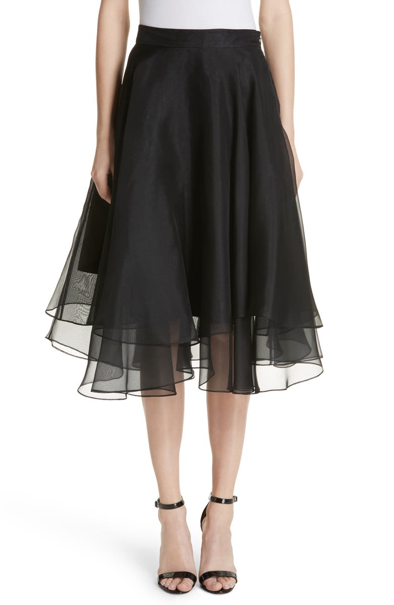 Milly Layered Organza A-Line Skirt | Nordstrom