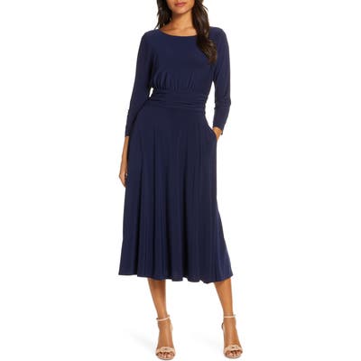 Julia Jordan Back Tie Midi Dress, Blue