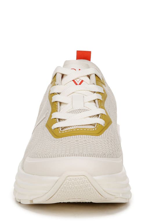 Vionic Walk Max Water Repellent Sneaker In Cream/tangerine Tango