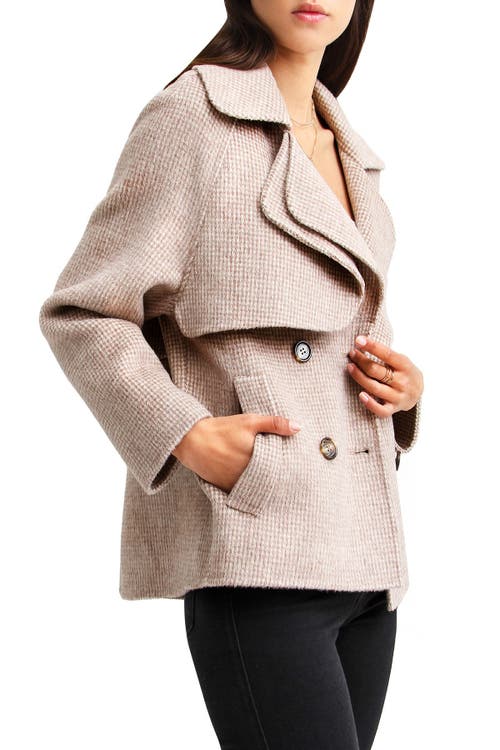 Belle & Bloom I'm Yours Wool Blend Peacoat - Beige In Beige
