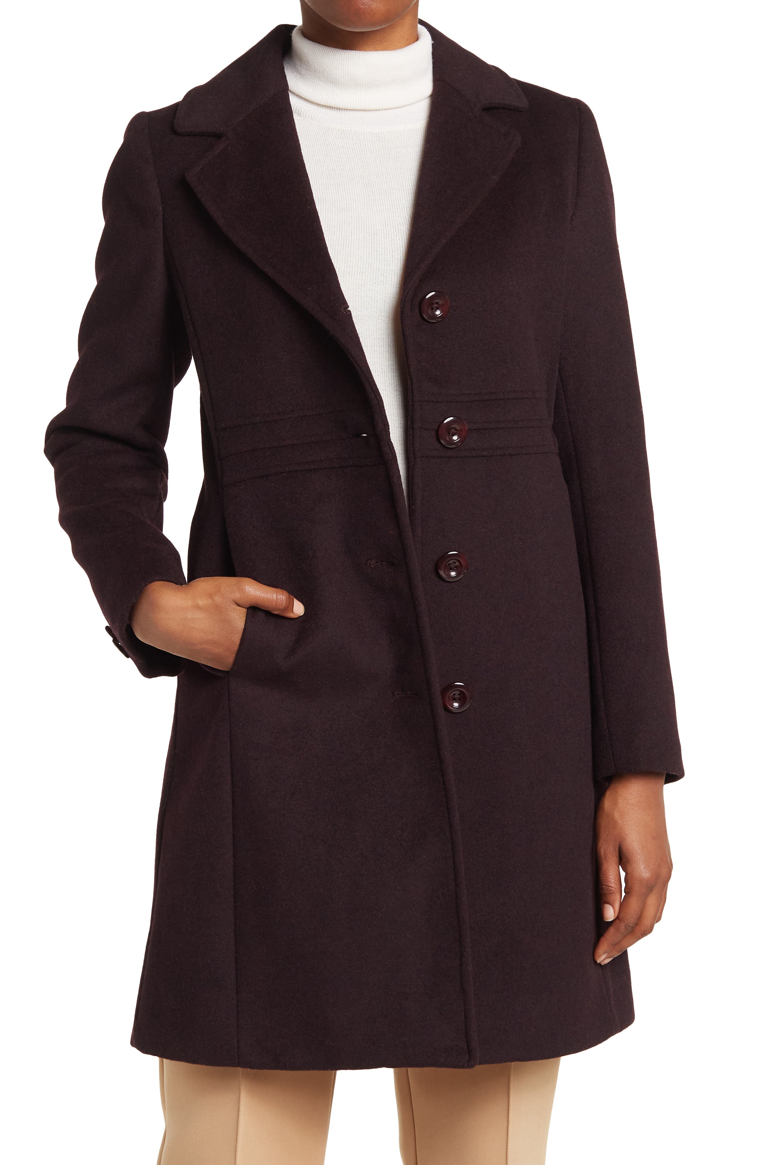 red wool jacket womens