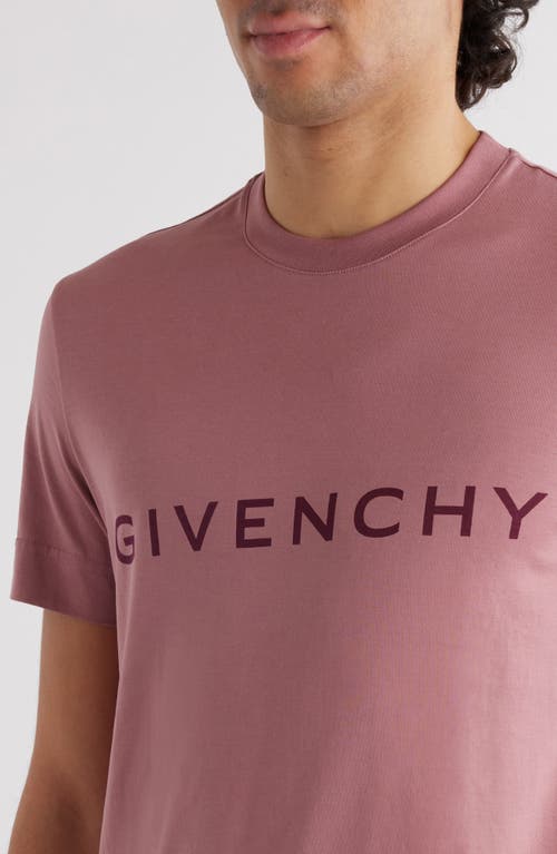 Shop Givenchy Slim Fit Cotton Logo Tee In Old Pink