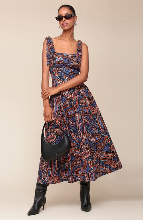 Shop Avec Les Filles Paisley Bow Strap Sundress In Boho Paisley