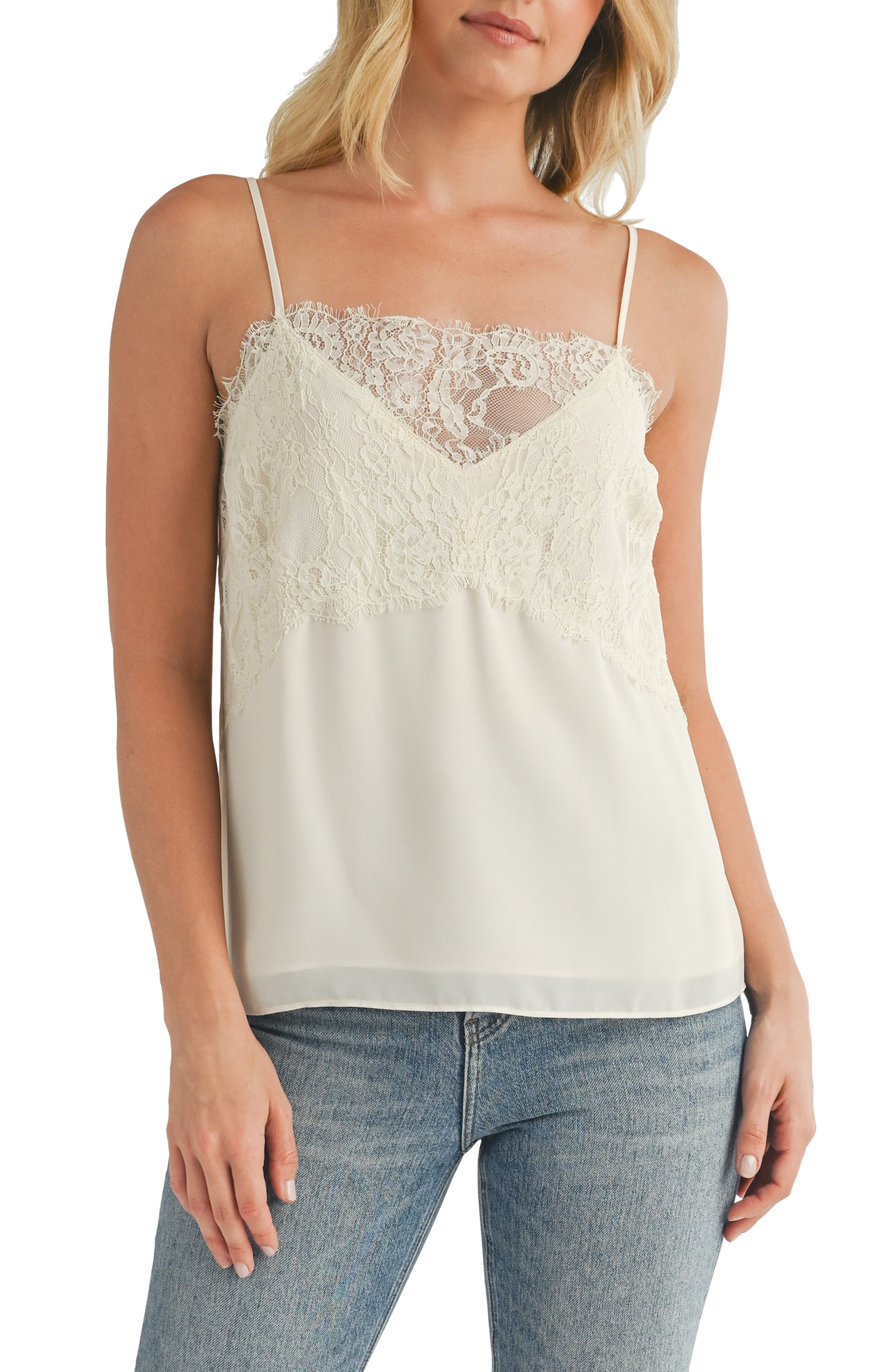bp lace trim satin camisole