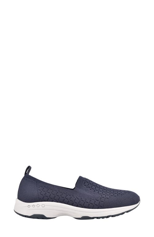Easy Spirit Women's Tech Round Toe Casual Slip-on Flats Women's Shoes In Navy/navy Fabric