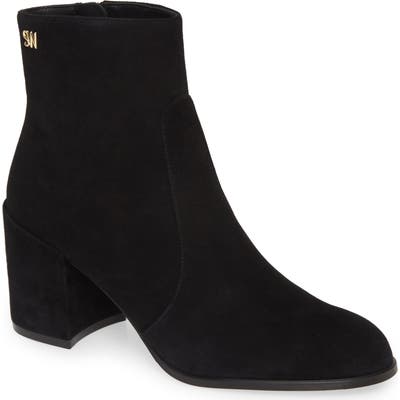 Stuart Weitzman Quinn Block Heel Bootie- Black