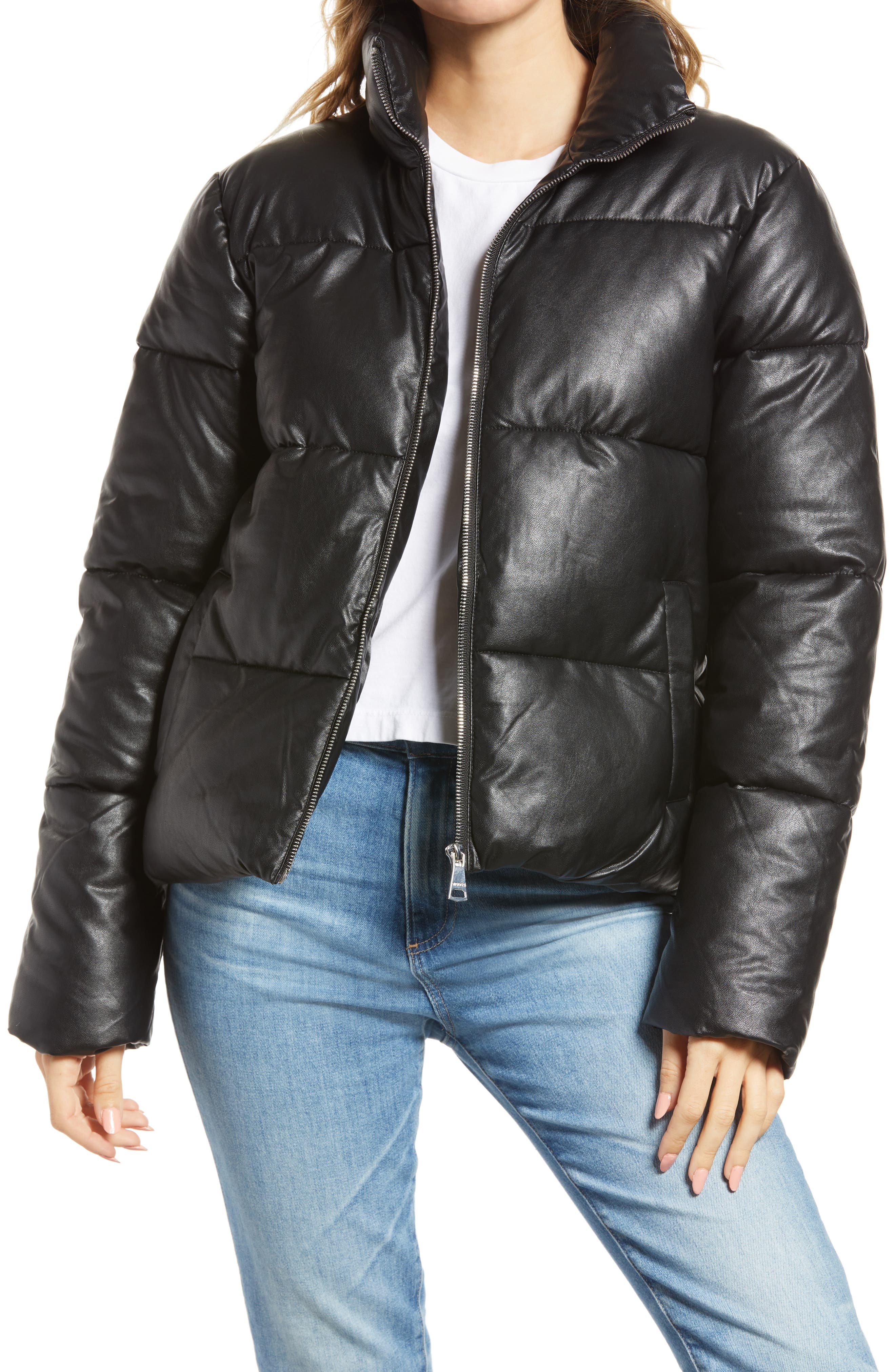 coach genuine leather puffer jackets