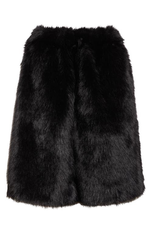 Shop Simone Rocha Faux Fur Boxing Shorts In Black