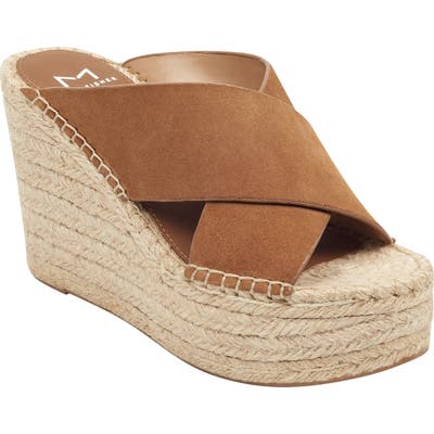Marc Fisher Ltd Aden Platform Wedge Sandal, Brown