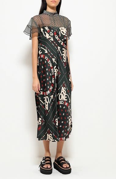 Sacai Eric Haze Sheer Yoke Dress | Nordstrom