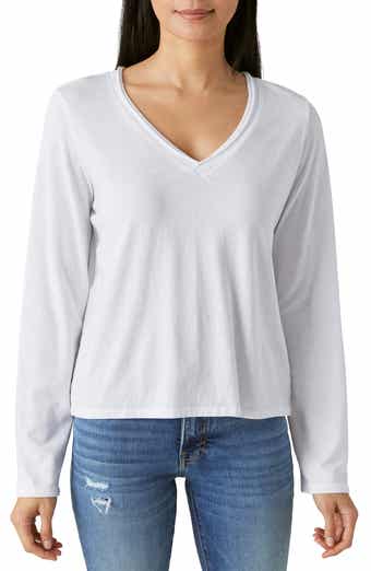 Lucky Brand Lace-Up Bib Thermal Shirt - Long Sleeve (For Women)