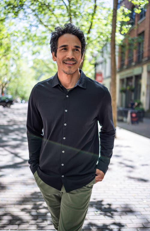 Cutter & Buck Advantage Soft Button-up Shirt In Black