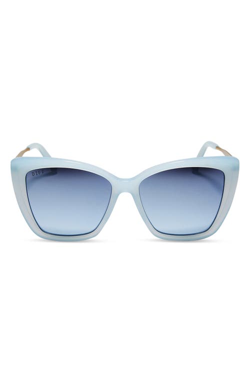 Becky II 55mm Cat Eye Sunglasses in Blue/Blue Gradient Flash