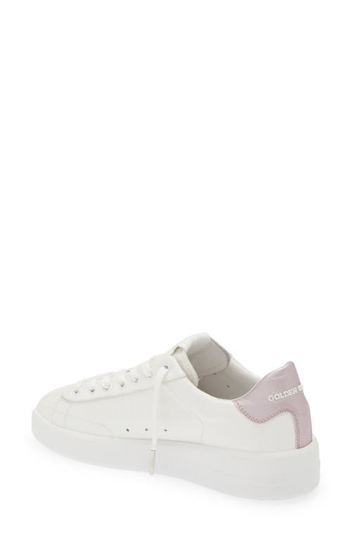 Golden Goose Purestar Low Top Sneaker In White/lilac