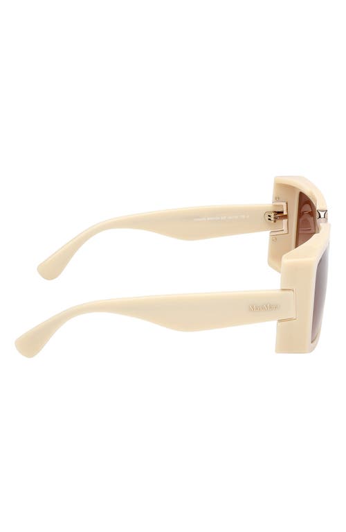Max Mara Women's Ivory & Brown Gradient Spark 6 Square Sunglasses In Ivory/pale Gold/grad Brown