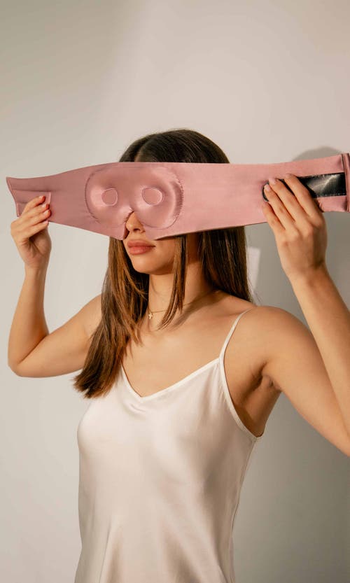 Drowsy Sleep Co . Eyelash Protecting Sleep Mask In Damask Rose