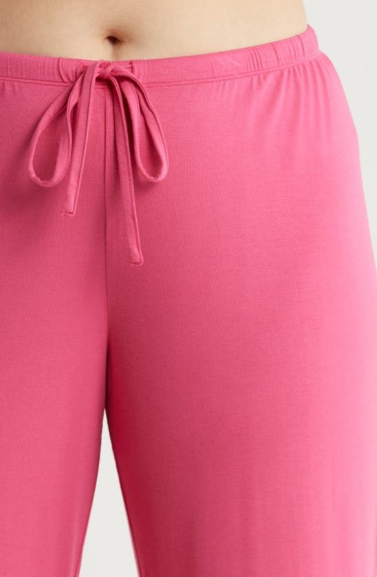 Shop Nordstrom Moonlight Eco Knit Pajamas In Pink Carmine