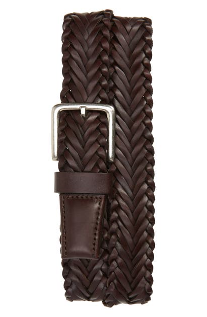 Click to view more detailed imagery on our partner's website Cole Haan Braided Leather Belt In Java