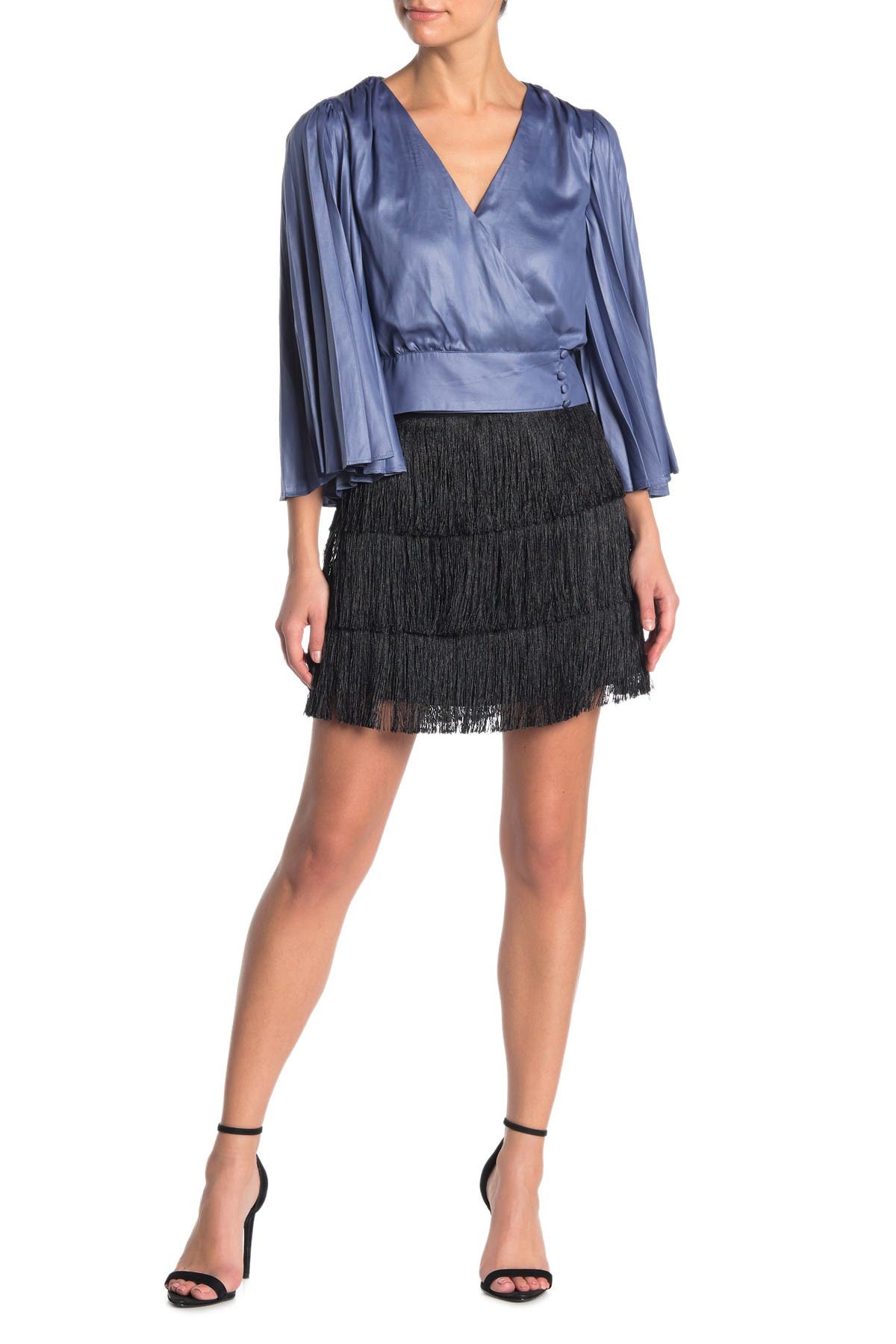 black fringe skirt nordstrom rack