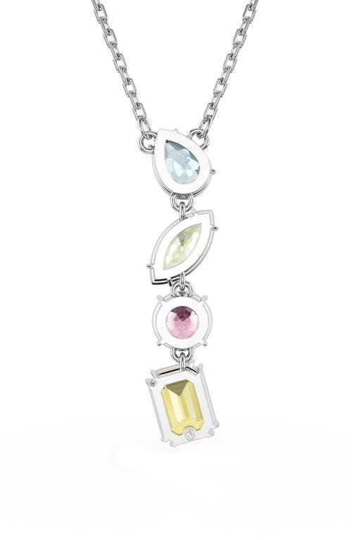 Shop Swarovski Gema Crystal Pendant Necklace In Multicolored