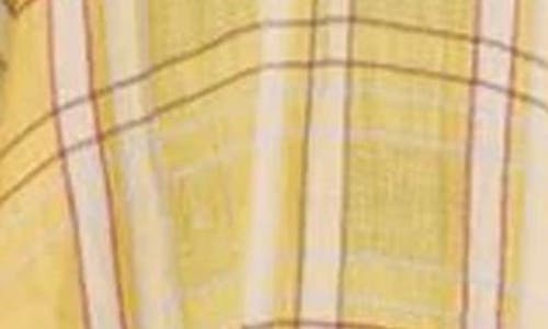 Shop Saachi Plaid Linen & Cotton Ruana In Yellow Plaid