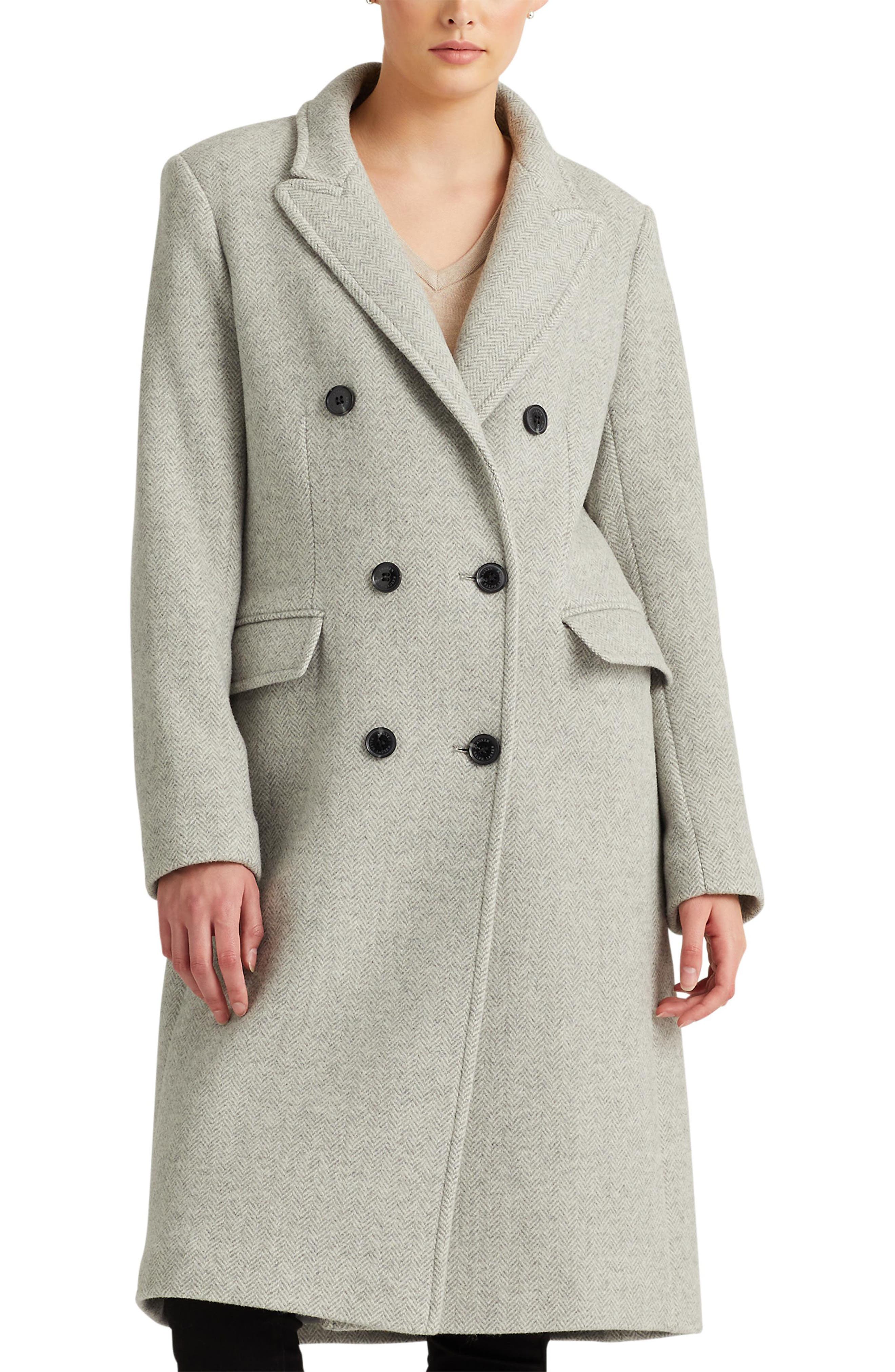 ralph lauren women's grey coat