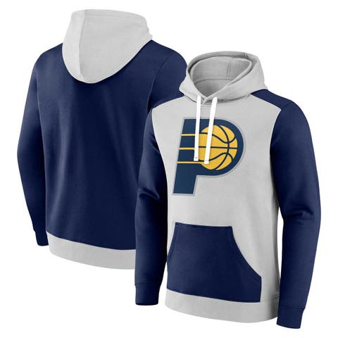 Men's Antigua Black/Heather Gray Vancouver Canucks Victory Colorblock Pullover Hoodie