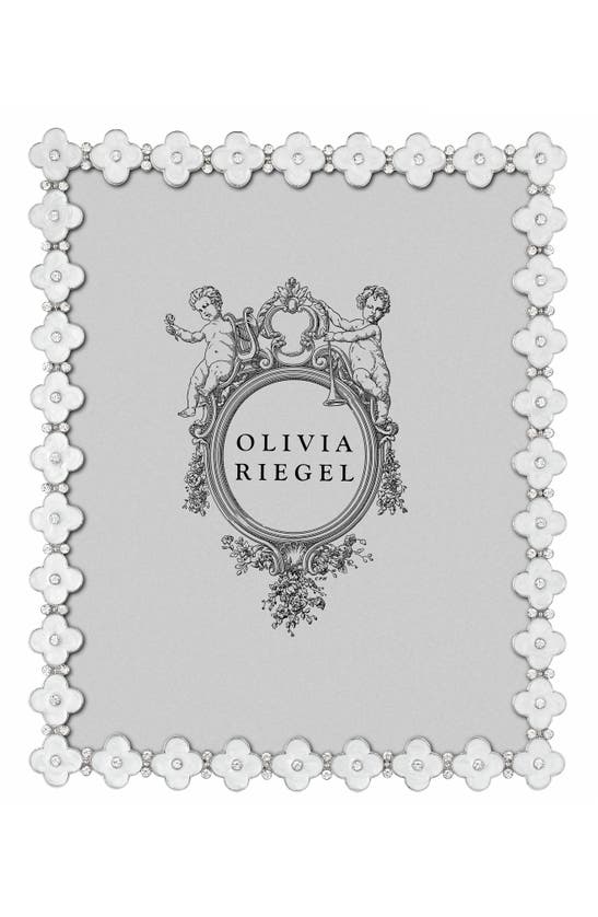 Olivia Riegel Enamel Clover 4 X 6 Frame In White