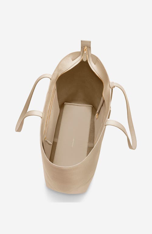 Maison De Sabre Maison De Sabré Large Leather Zipped Soft Tote In Saharan Nude