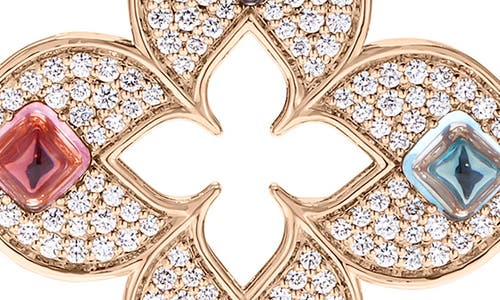 Roberto Coin Venetian Princess Carnevale Diamond & Mixed Jewels Pendant Necklace In Rose Gold