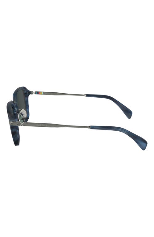 Paul Smith Kramer 52mm Rectangular Sunglasses In Striped Blue