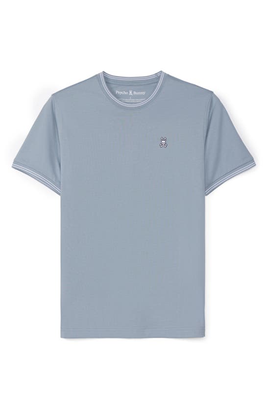 Shop Psycho Bunny Logan Tipped Crewneck T-shirt In Summit Grey
