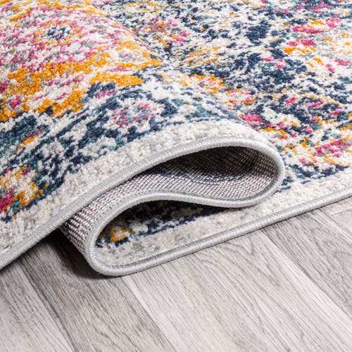 Jonathan Y Modern Persian Boho Vintage Trellis Area Rug In Ivory/navy/multi