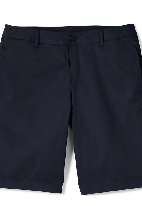 LANDS' END LANDS' END SCHOOL UNIFORM YOUNG PLAIN FRONT BLEND CHINO SHORTS