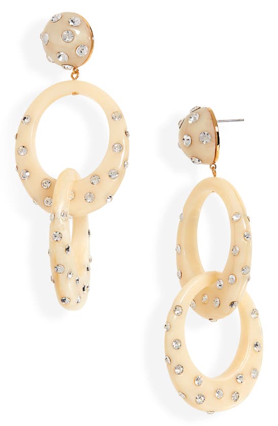 Lele Sadoughi Interlocking Hoop Earrings In Ivory
