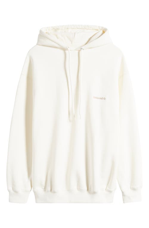 Oversize Cotton Hoodie in Off-White