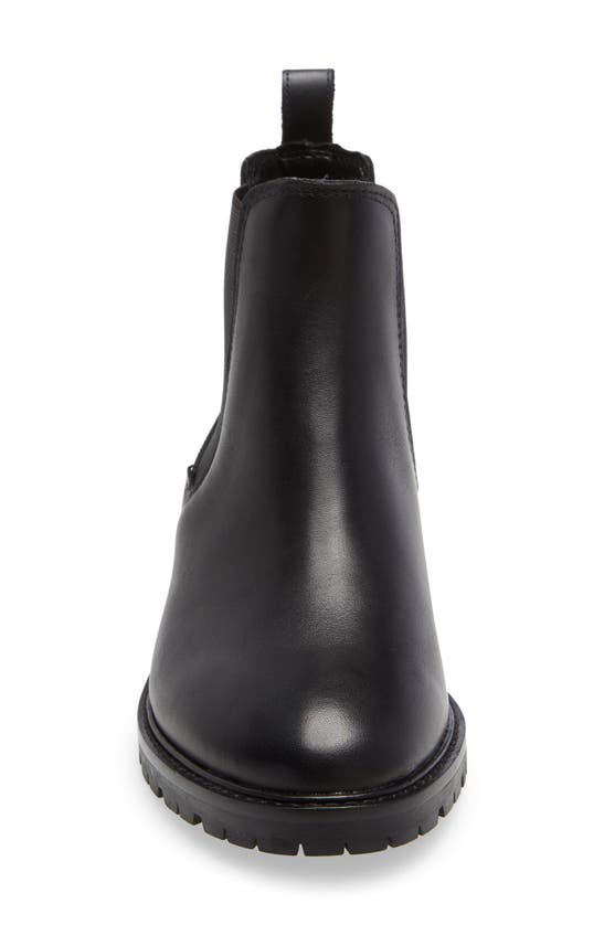 Shop Steve Madden Leopold Chelsea Boot In Black Leather