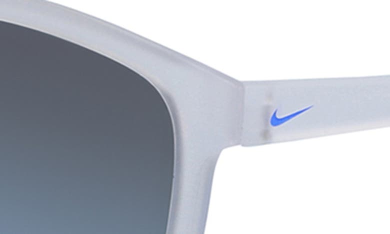 Shop Nike 53mm Stint Rectangle Sunglasses In Clear-rcr Blue-grad