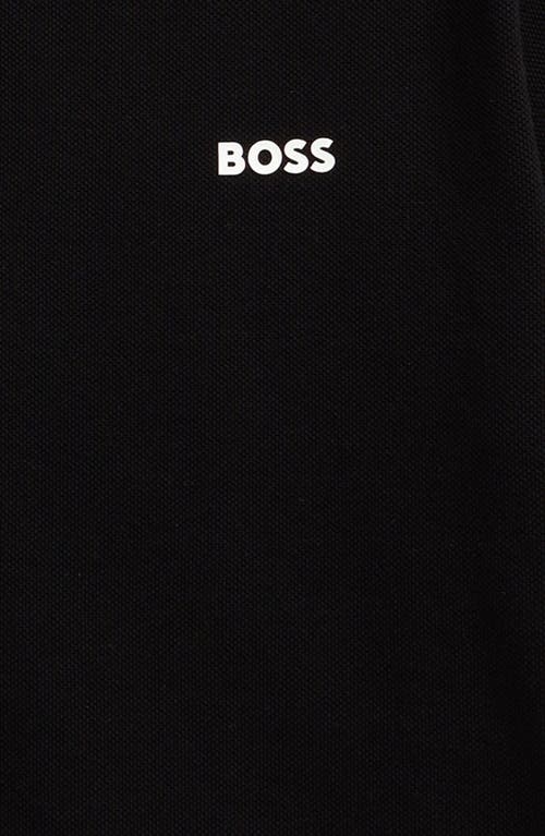 Shop Bosswear Boss Kidswear Kids' Tipped Cotton Piqué Polo In Black