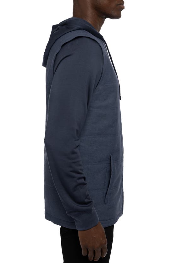 Travismathew Scavenger Hoodie In Heather Navy In Blue