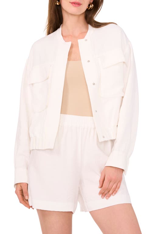 Shop Vince Camuto Slouchy Bomber Jacket In New Ivory