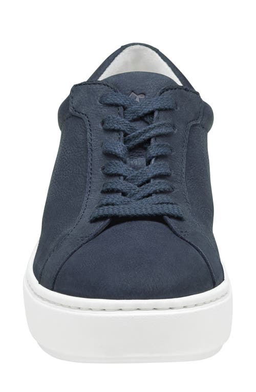 Johnston & Murphy Cammie Low Top Sneaker In Navy Tumbled Nubuck