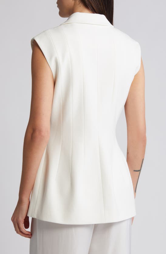 Shop Rue Sophie Theo Blazer Vest In Off White
