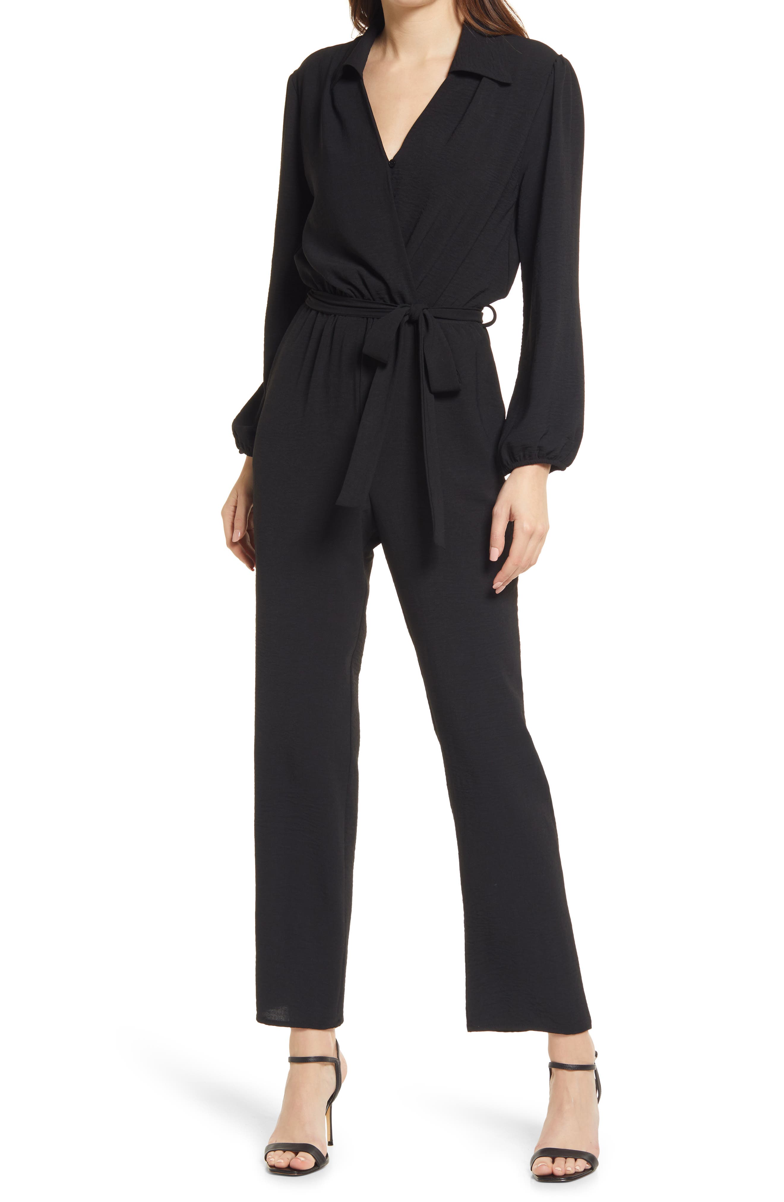 black full length jumpsuit