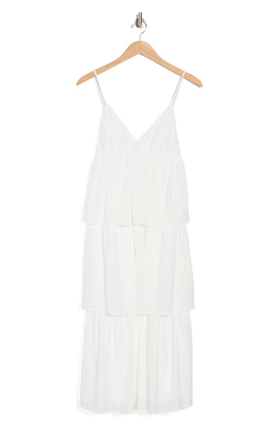 Wayf Tiered Camisole Dress In Ivory