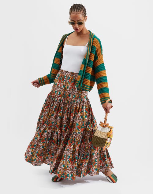La Doublej Big Skirt In Corte White Rust
