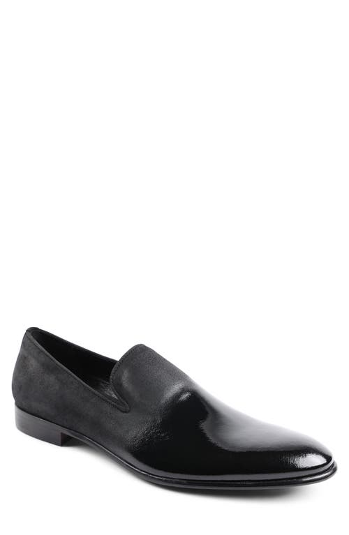 Bruno Magli Men's Monet Seude & Patent Leather Loafers In Black Suede